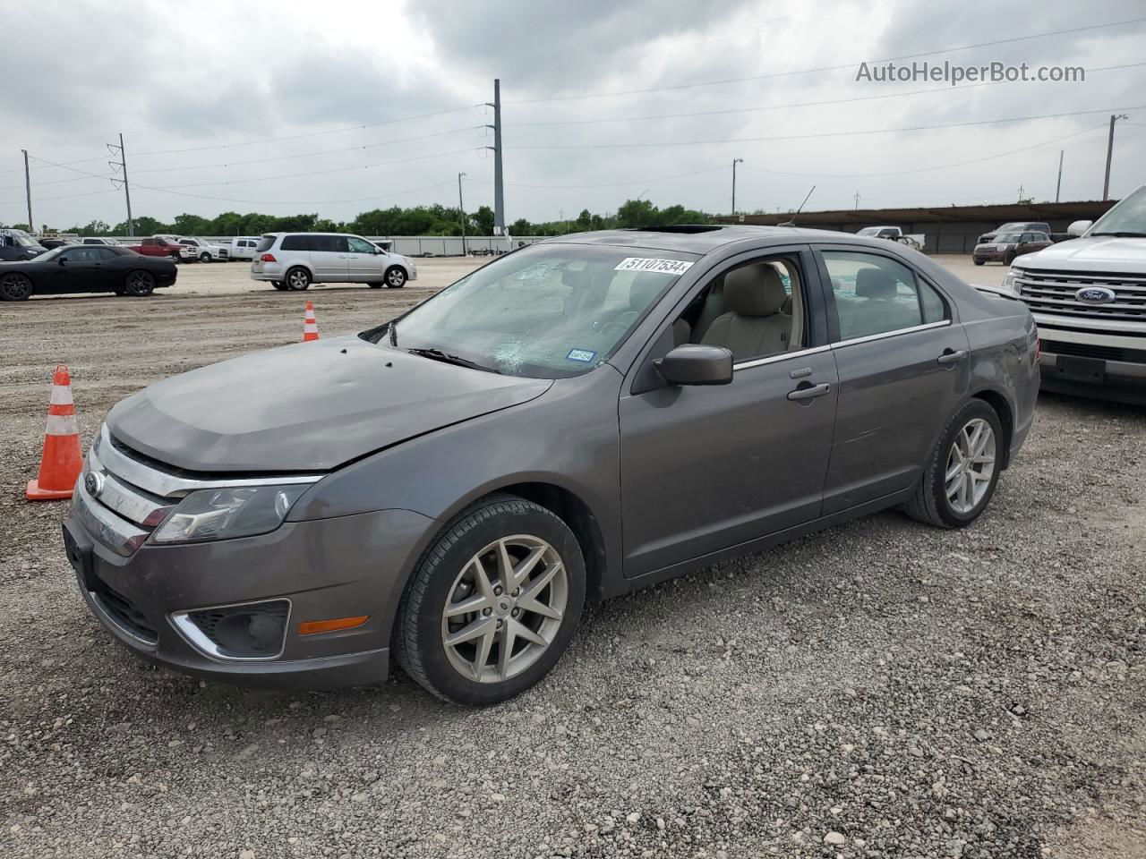 2012 Ford Fusion Sel Серый vin: 3FAHP0JG1CR316740