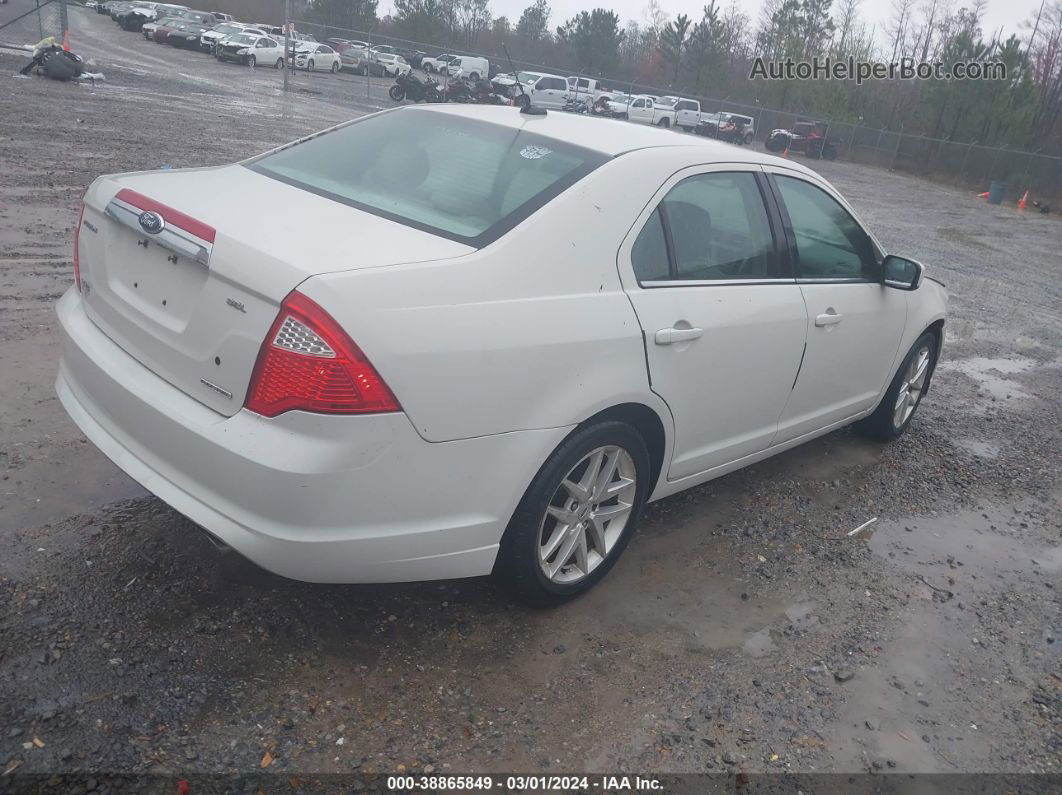 2012 Ford Fusion Sel White vin: 3FAHP0JG2CR165357