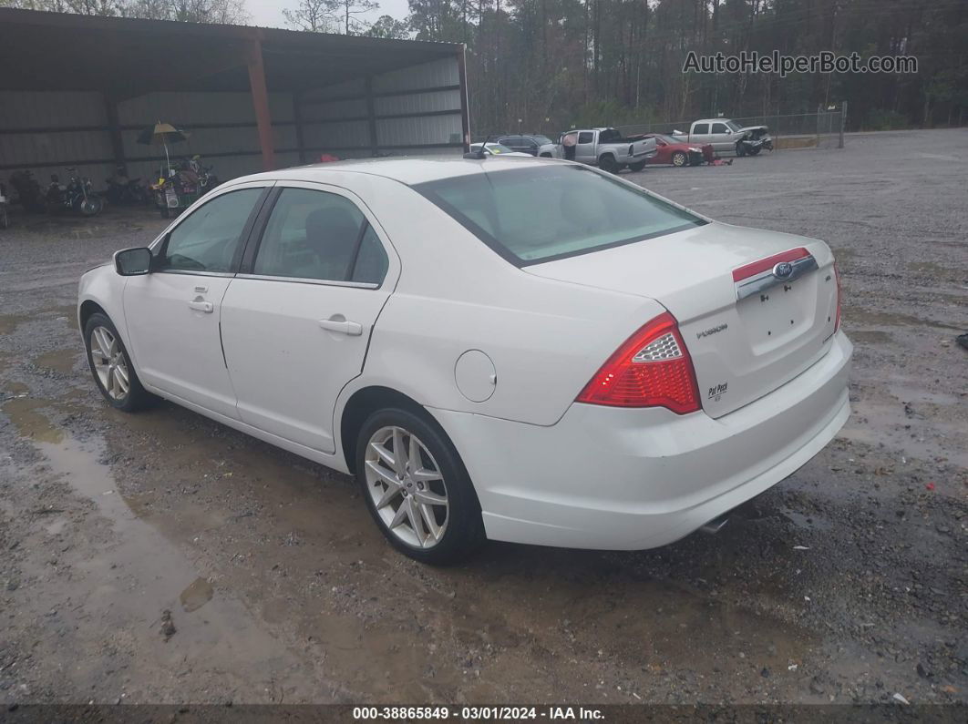 2012 Ford Fusion Sel White vin: 3FAHP0JG2CR165357