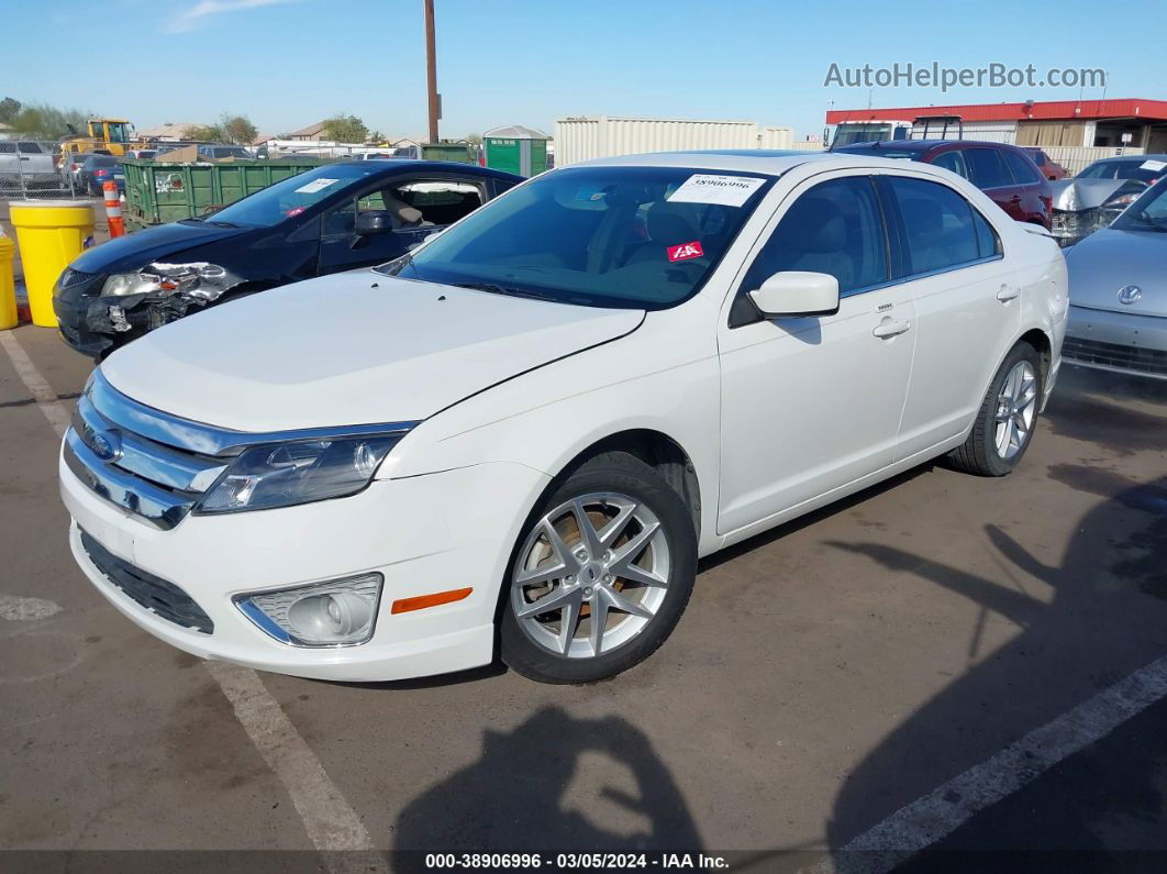 2012 Ford Fusion Sel White vin: 3FAHP0JG6CR198829