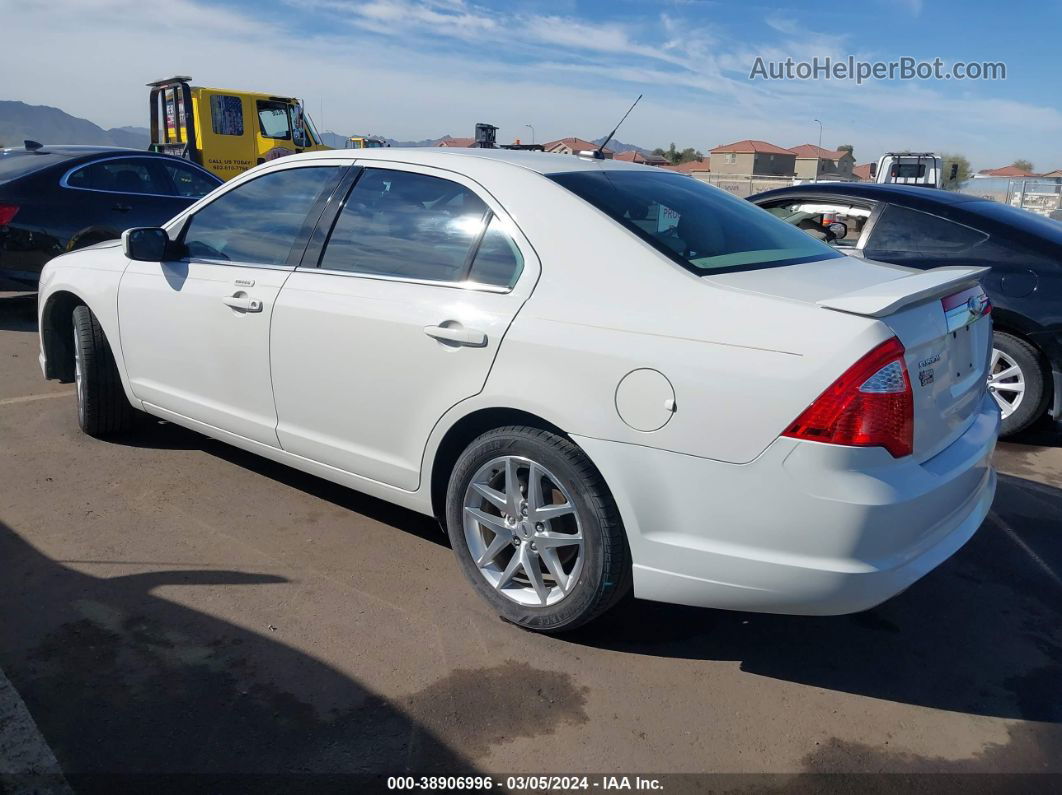 2012 Ford Fusion Sel White vin: 3FAHP0JG6CR198829