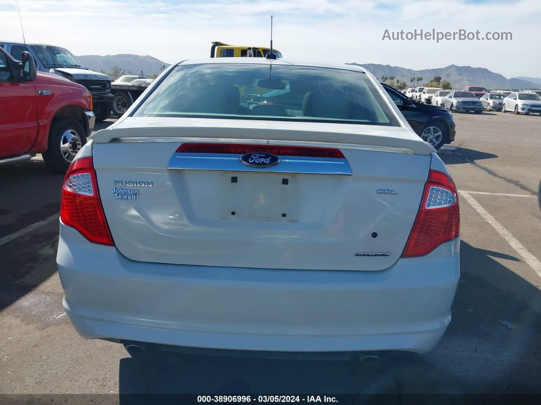 2012 Ford Fusion Sel White vin: 3FAHP0JG6CR198829