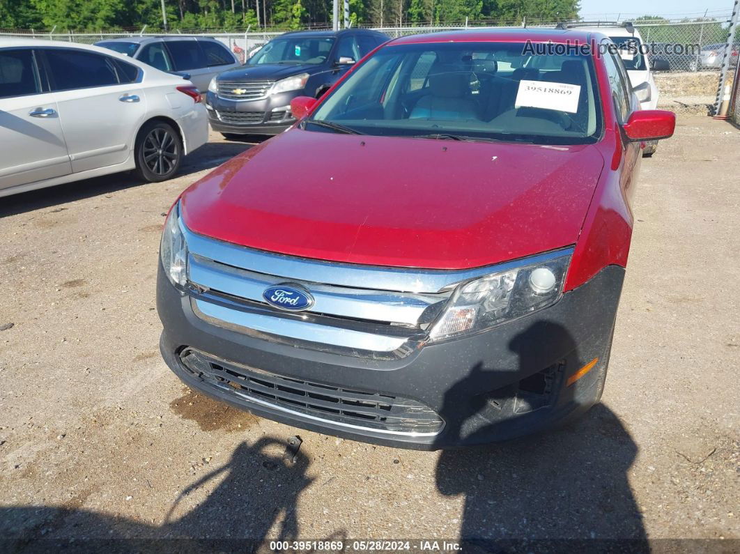 2012 Ford Fusion Sel Red vin: 3FAHP0JG7CR357485