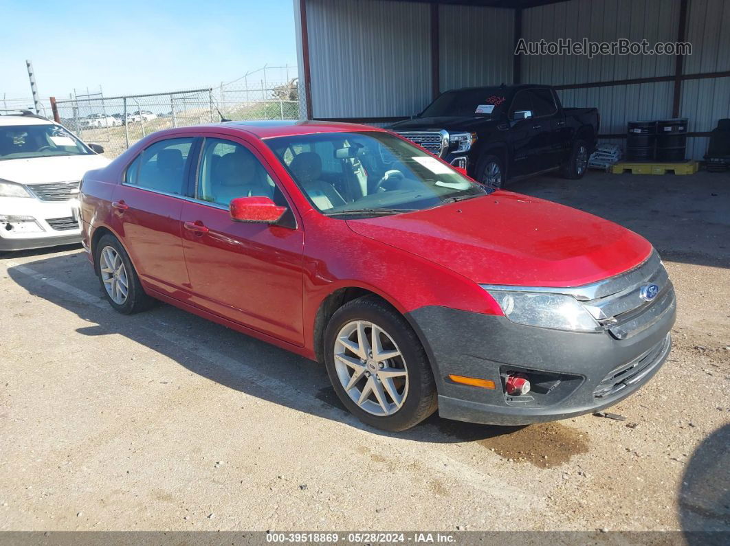 2012 Ford Fusion Sel Red vin: 3FAHP0JG7CR357485