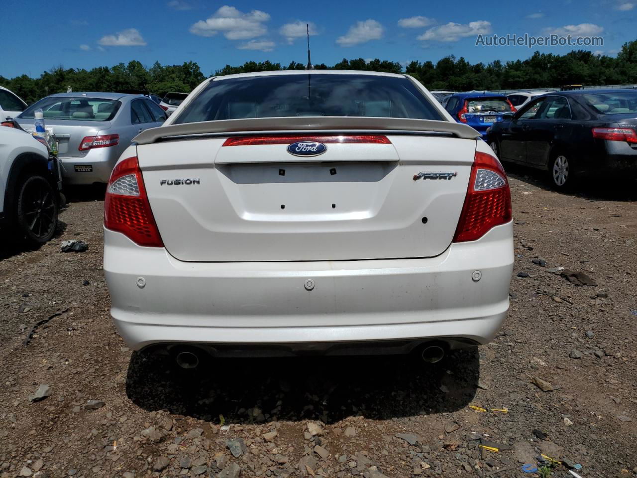 2012 Ford Fusion Sport White vin: 3FAHP0KC6CR448890