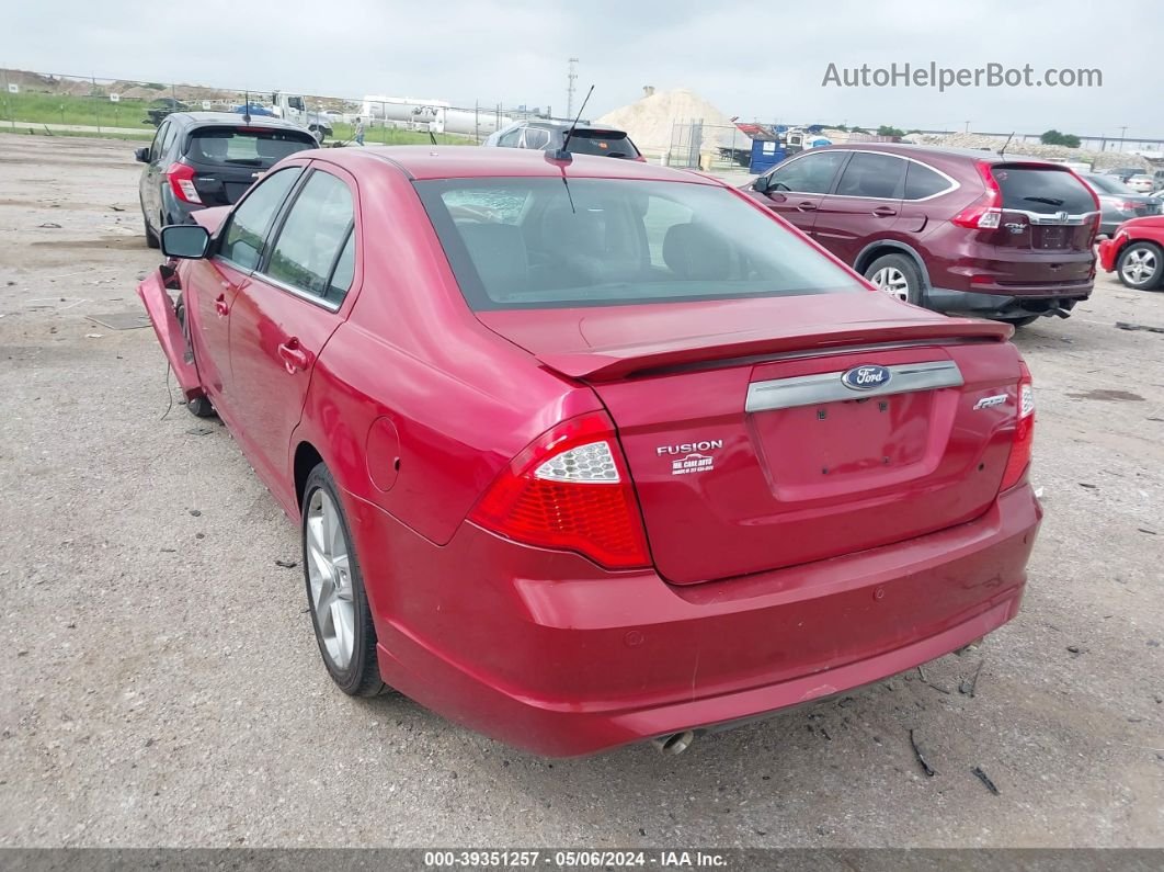 2012 Ford Fusion Sport Red vin: 3FAHP0KC7CR197961