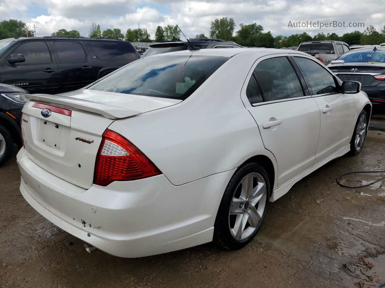 2012 Ford Fusion Sport White vin: 3FAHP0KC8CR258542