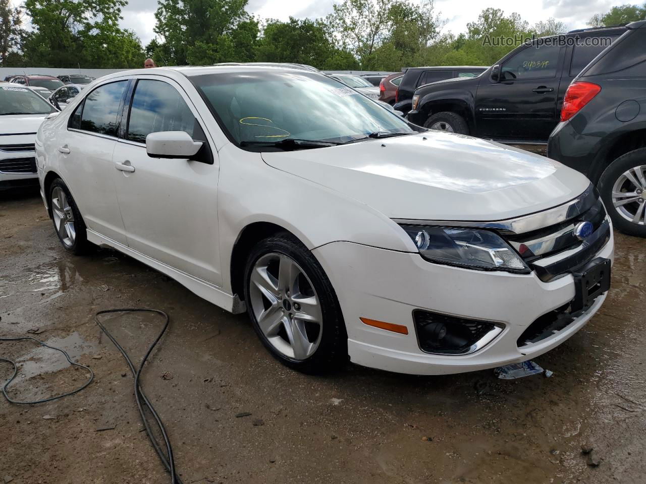 2012 Ford Fusion Sport White vin: 3FAHP0KC8CR258542