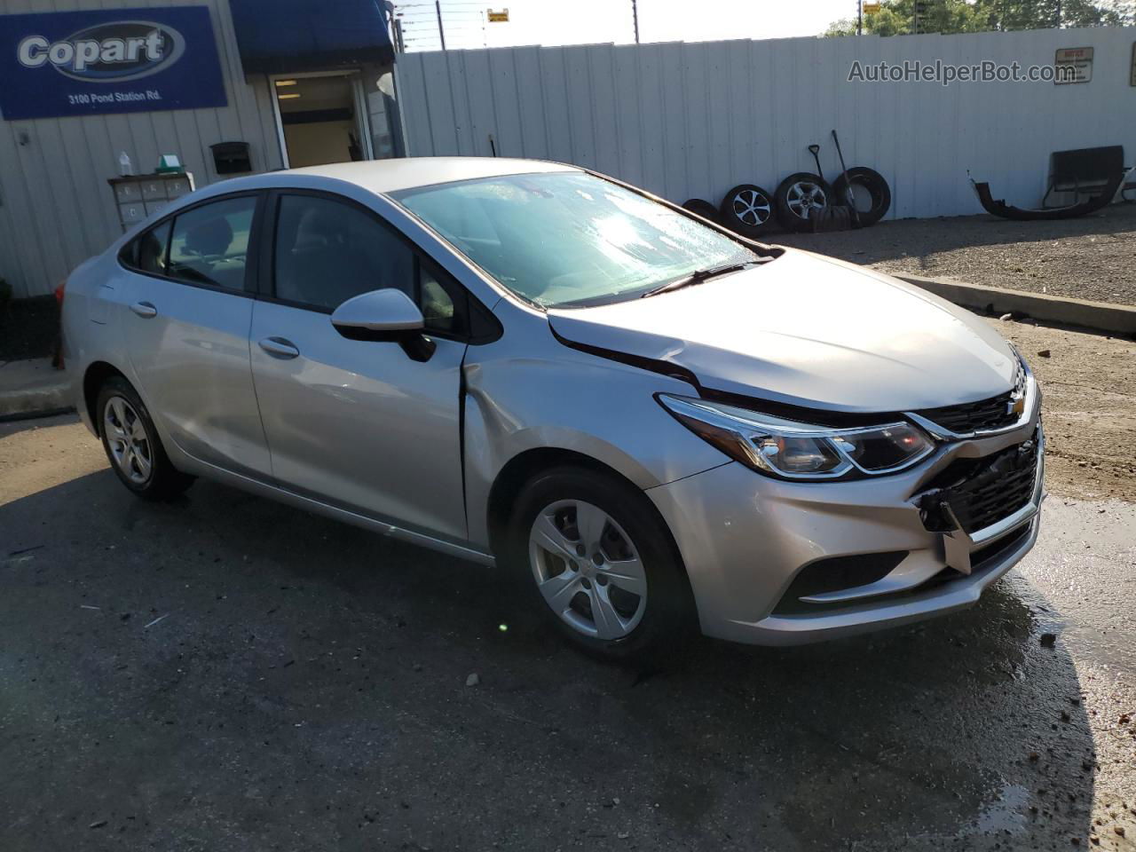 2017 Chevrolet Cruze Ls Silver vin: 3G1BC5SM7HS552248