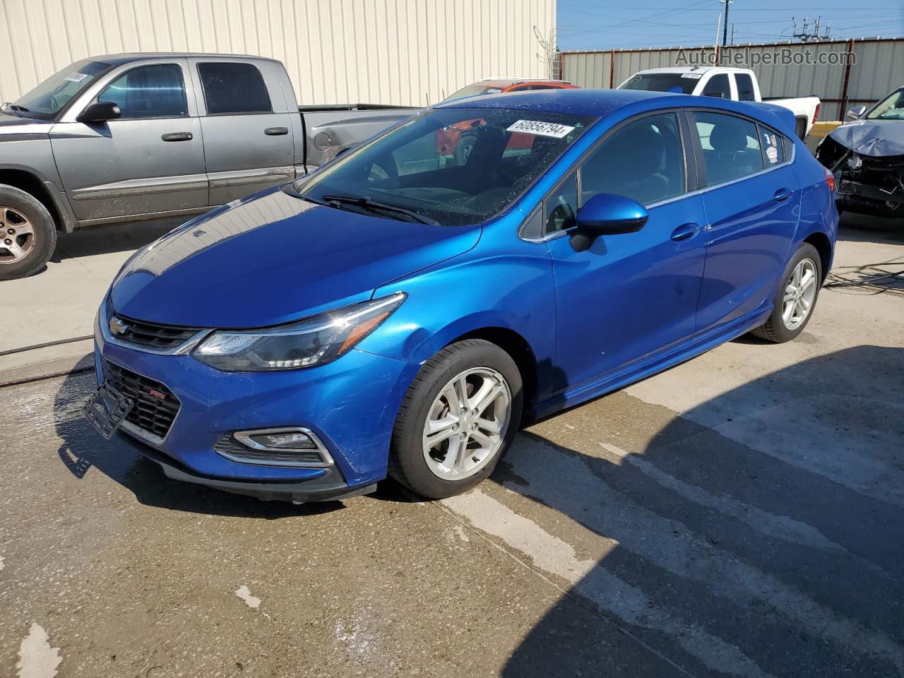 2018 Chevrolet Cruze Lt Blue vin: 3G1BD6SM5JS573284