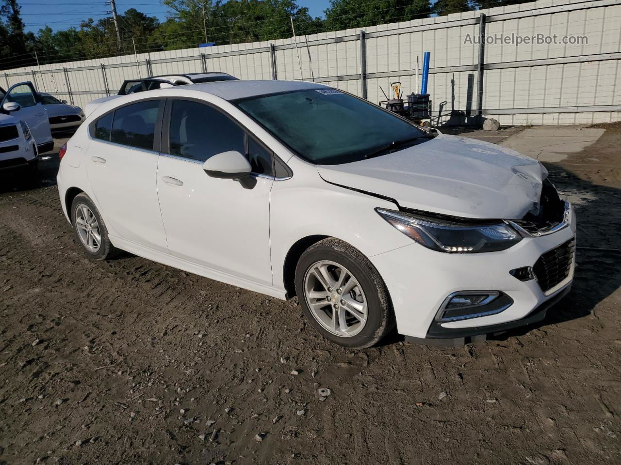 2017 Chevrolet Cruze Lt White vin: 3G1BD6SM9HS564646