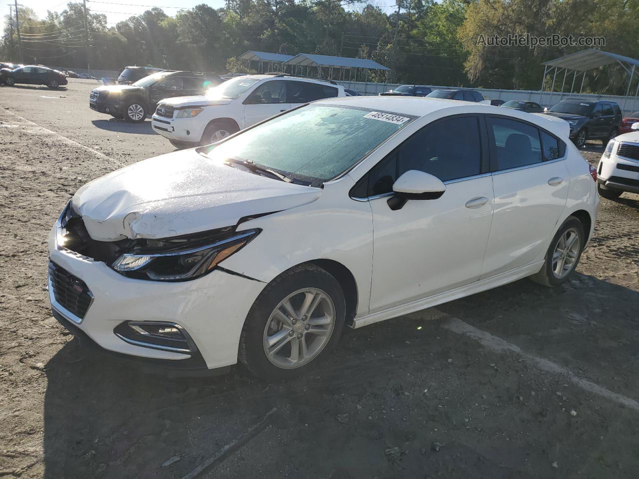 2017 Chevrolet Cruze Lt White vin: 3G1BD6SM9HS564646