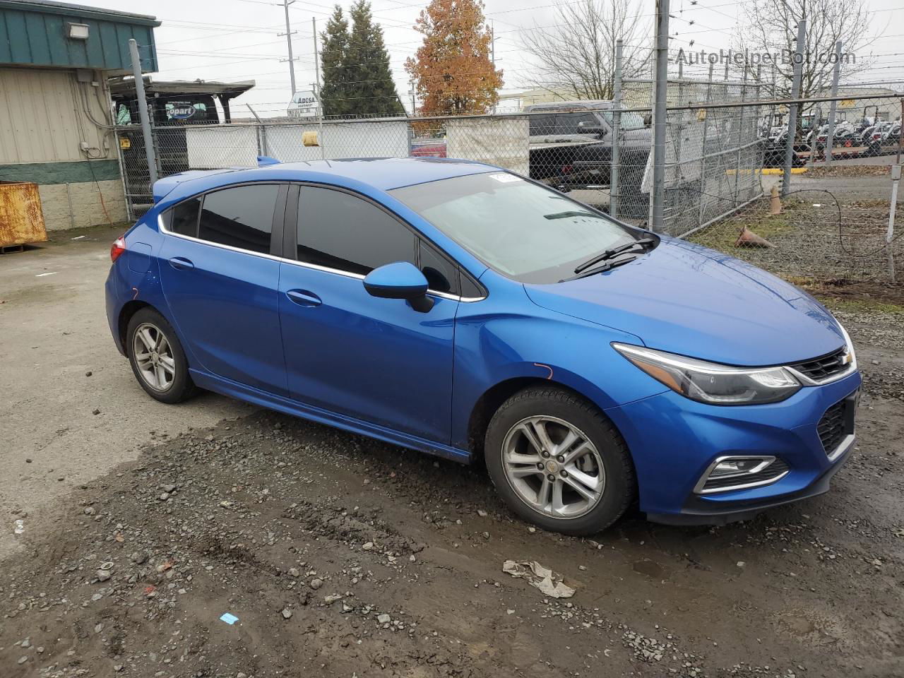 2017 Chevrolet Cruze Lt Синий vin: 3G1BE6SM0HS550227