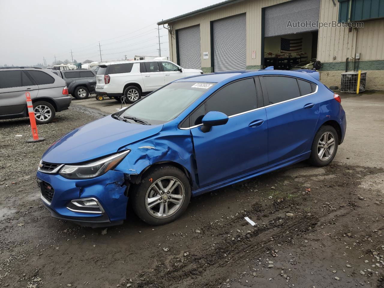 2017 Chevrolet Cruze Lt Синий vin: 3G1BE6SM0HS550227