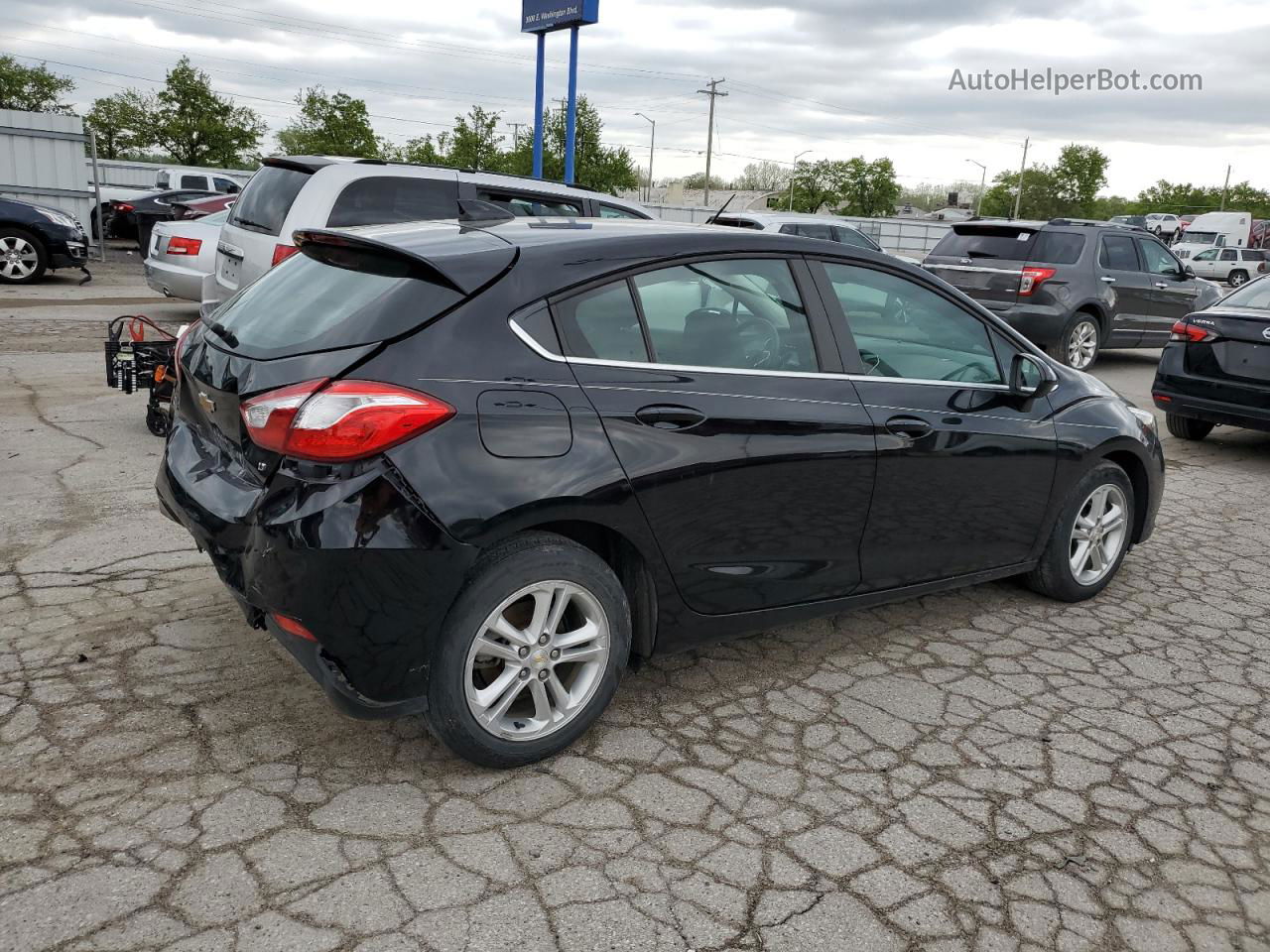 2018 Chevrolet Cruze Lt Черный vin: 3G1BE6SM0JS567521