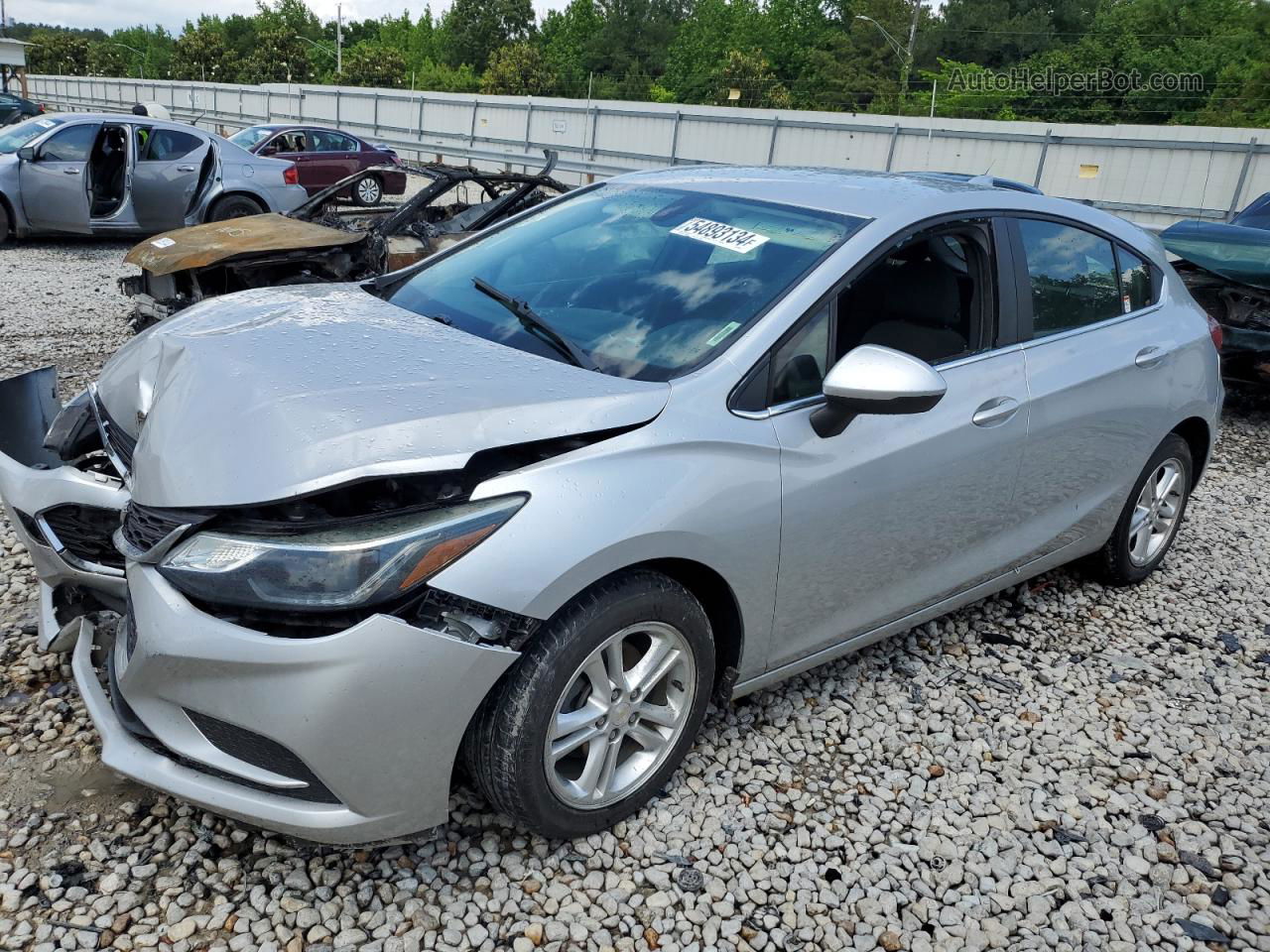 2018 Chevrolet Cruze Lt Silver vin: 3G1BE6SM0JS569043