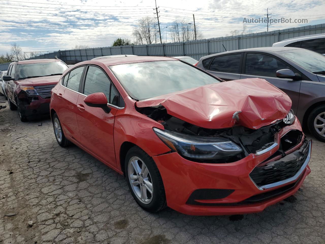 2017 Chevrolet Cruze Lt Red vin: 3G1BE6SM2HS594424