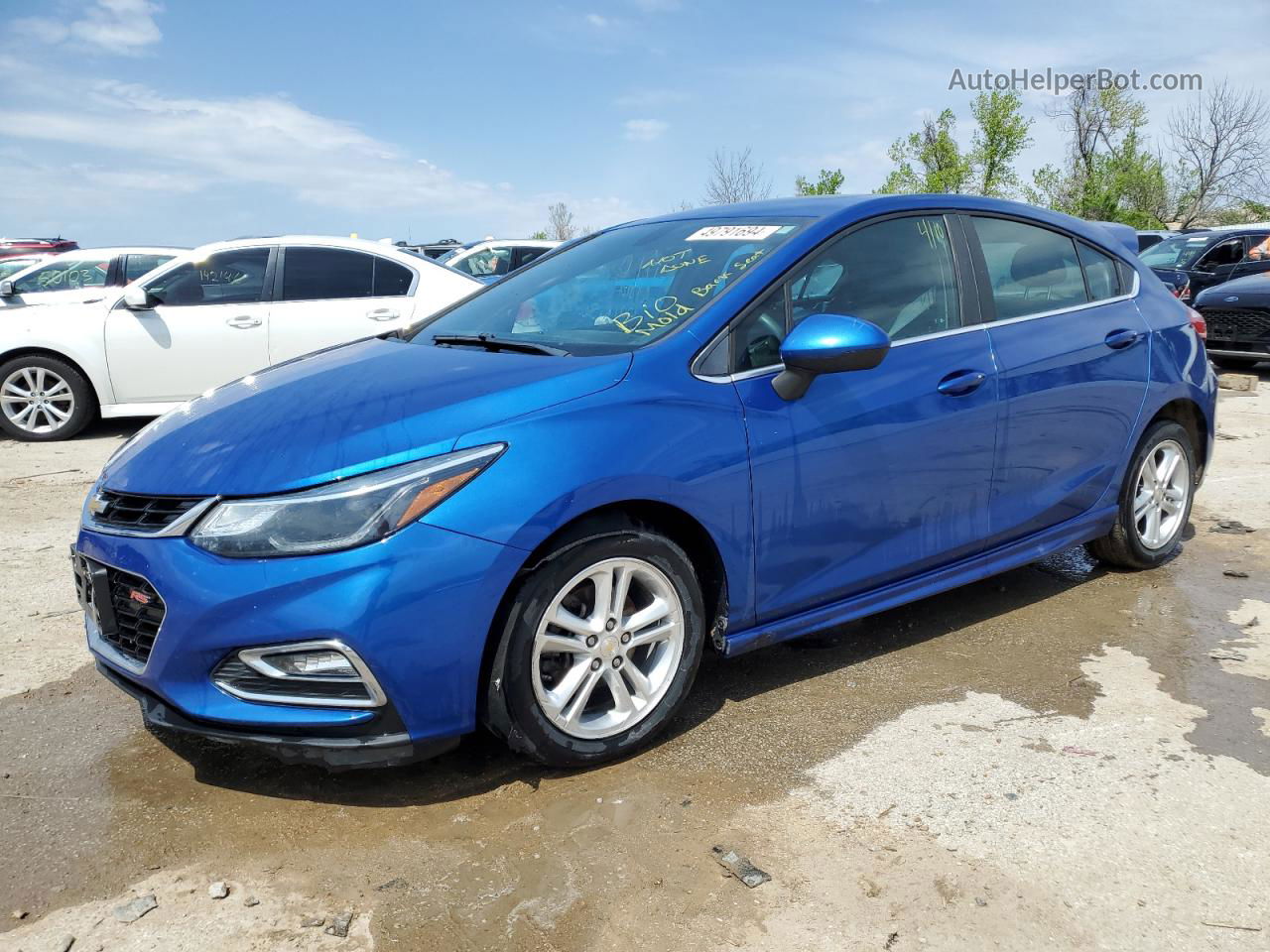 2018 Chevrolet Cruze Lt Blue vin: 3G1BE6SM2JS575488