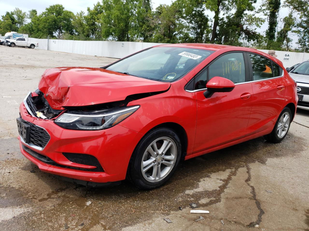 2017 Chevrolet Cruze Lt Red vin: 3G1BE6SM3HS516010