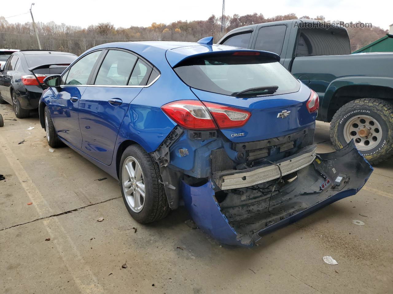 2017 Chevrolet Cruze Lt Blue vin: 3G1BE6SM3HS554112