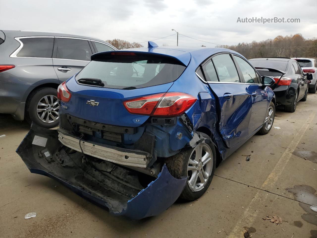 2017 Chevrolet Cruze Lt Blue vin: 3G1BE6SM3HS554112