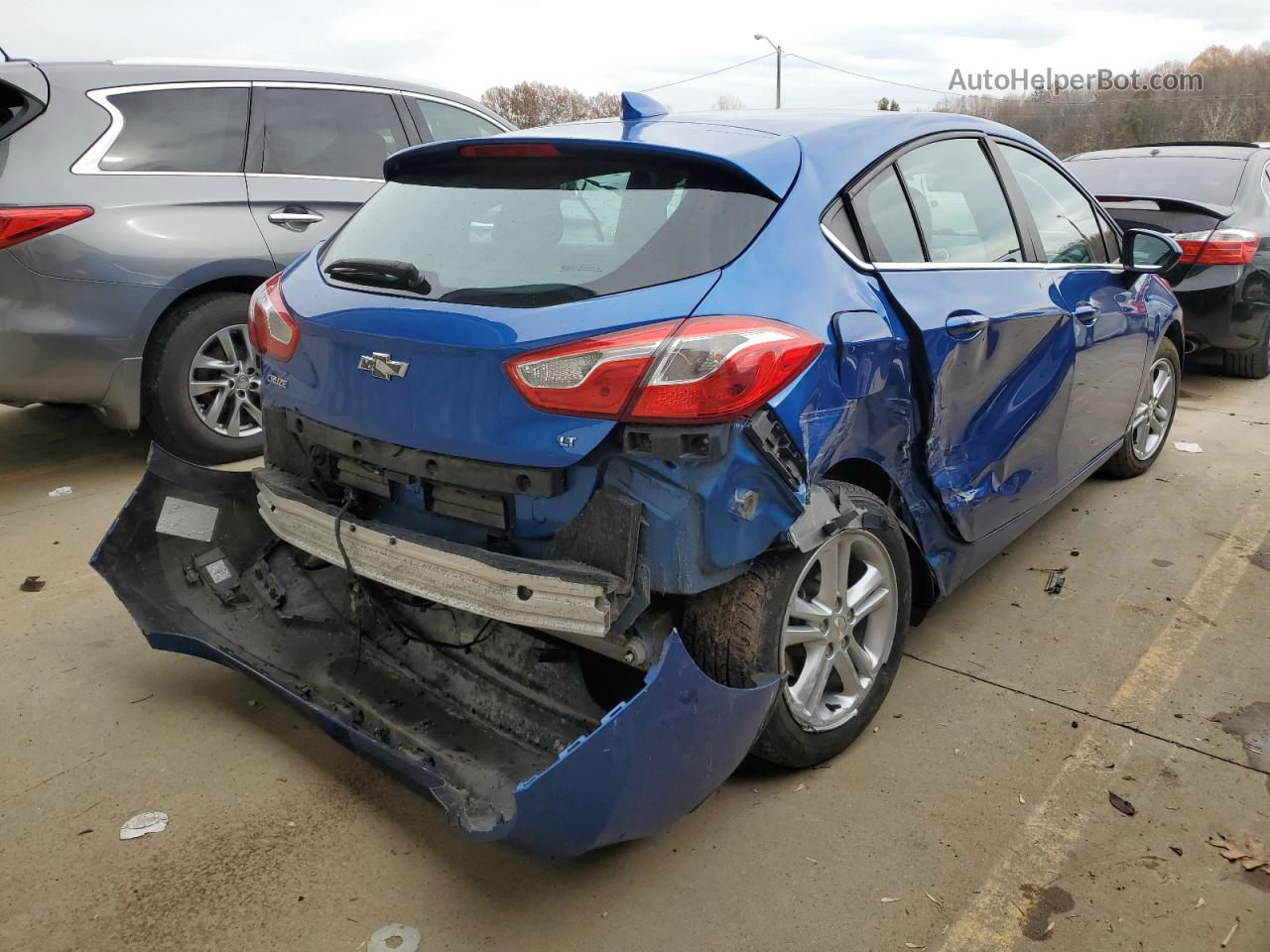 2017 Chevrolet Cruze Lt Blue vin: 3G1BE6SM3HS554112