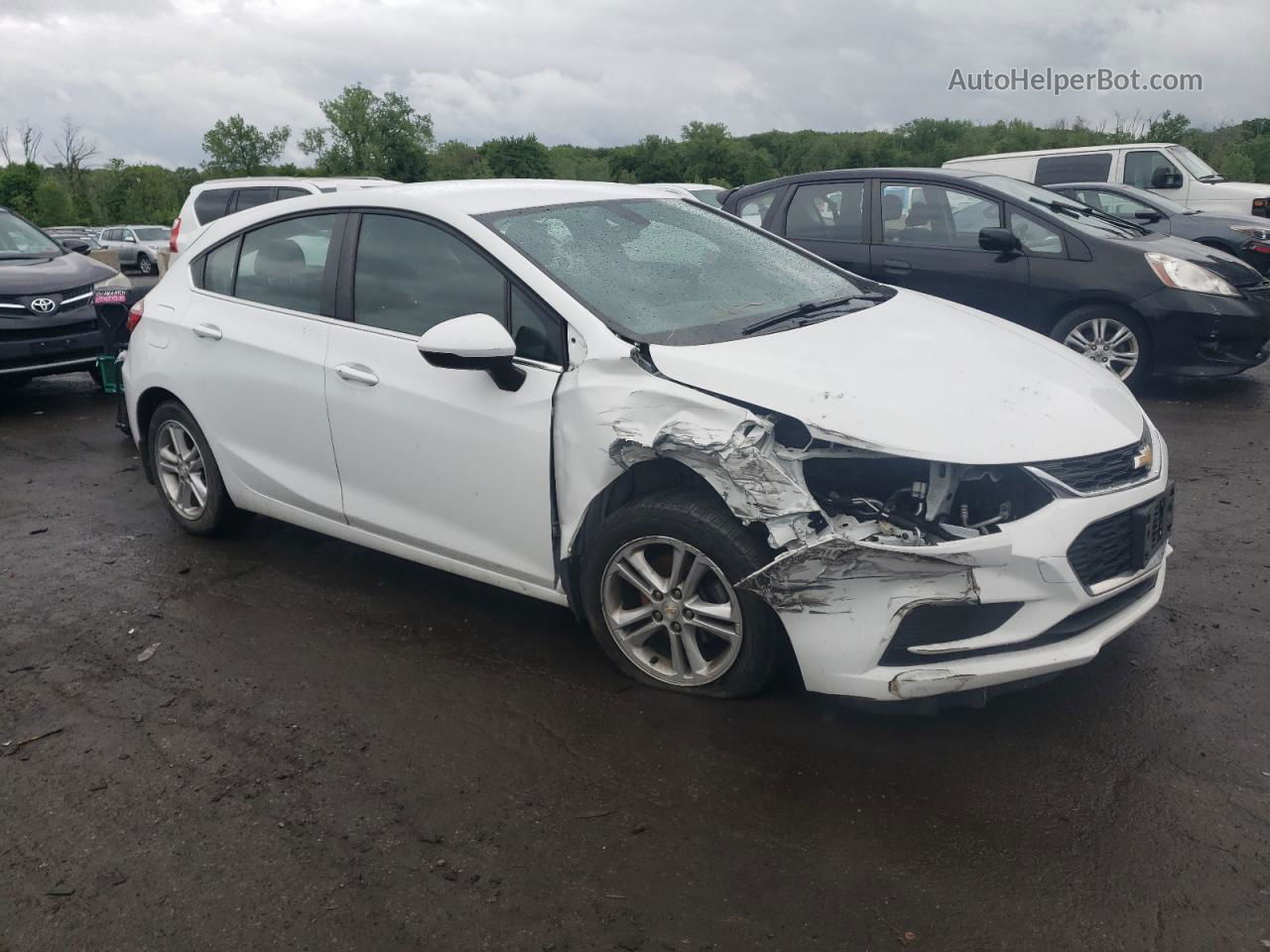 2018 Chevrolet Cruze Lt White vin: 3G1BE6SM3JS654894