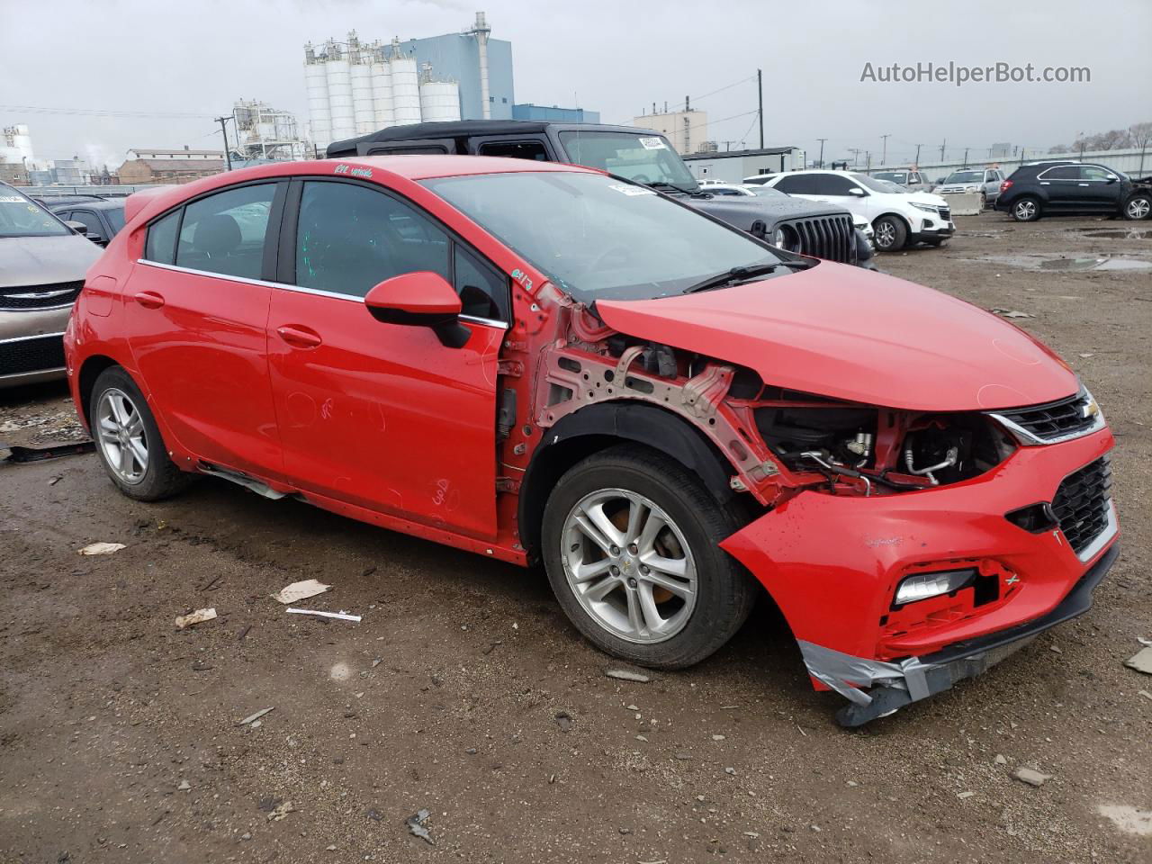 2017 Chevrolet Cruze Lt Red vin: 3G1BE6SM4HS584154