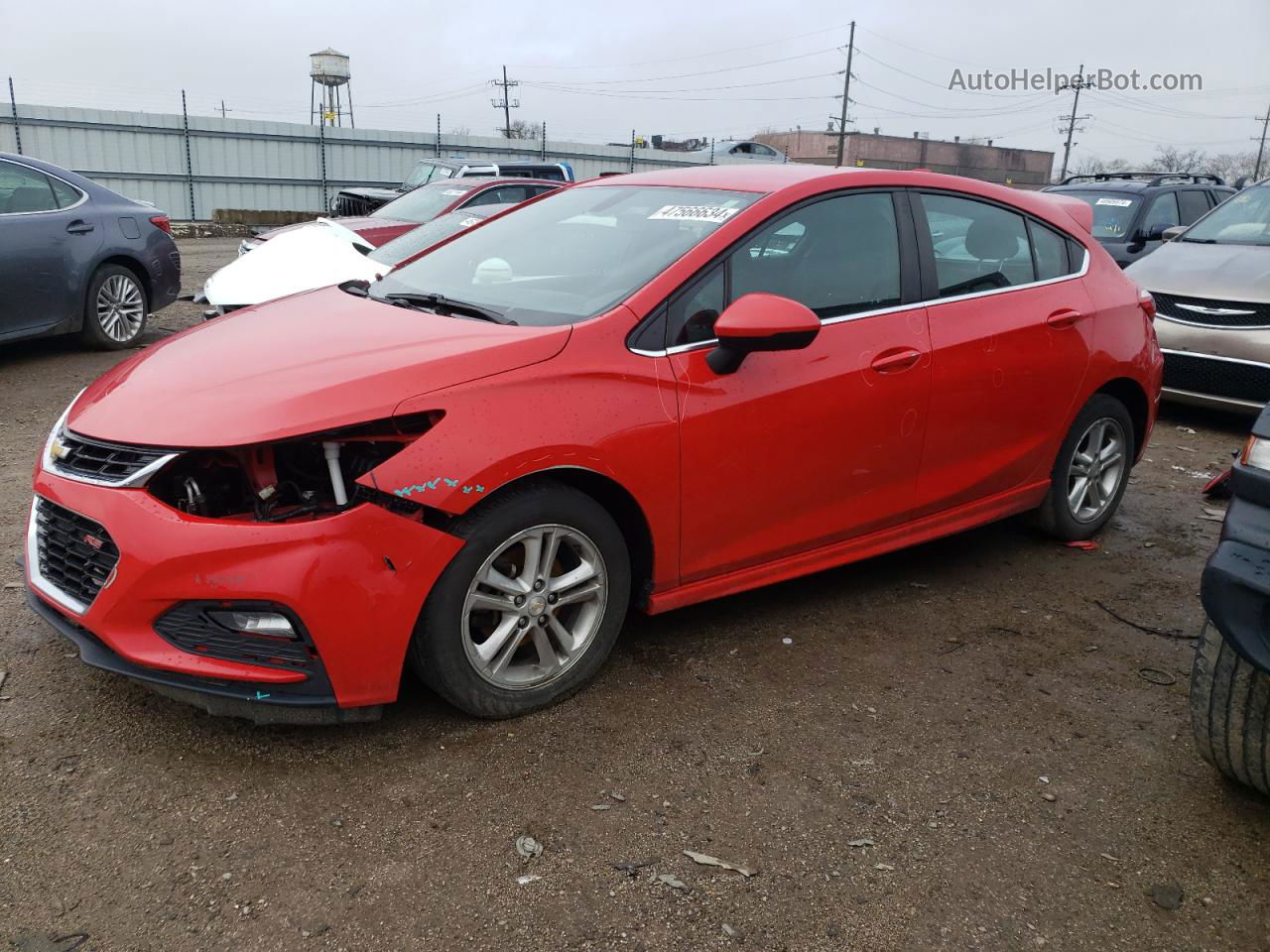 2017 Chevrolet Cruze Lt Red vin: 3G1BE6SM4HS584154