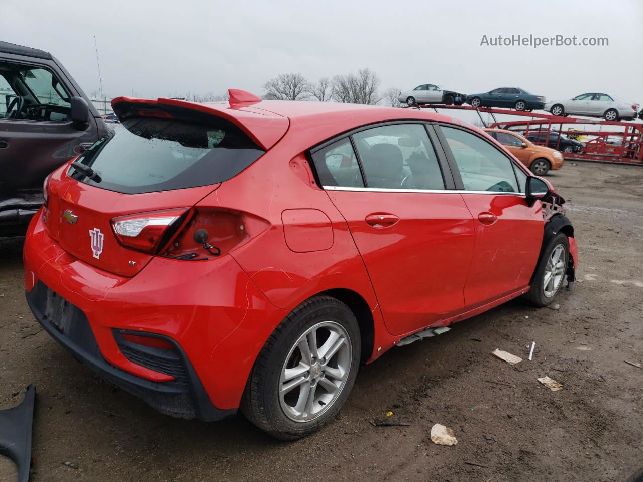 2017 Chevrolet Cruze Lt Red vin: 3G1BE6SM4HS584154