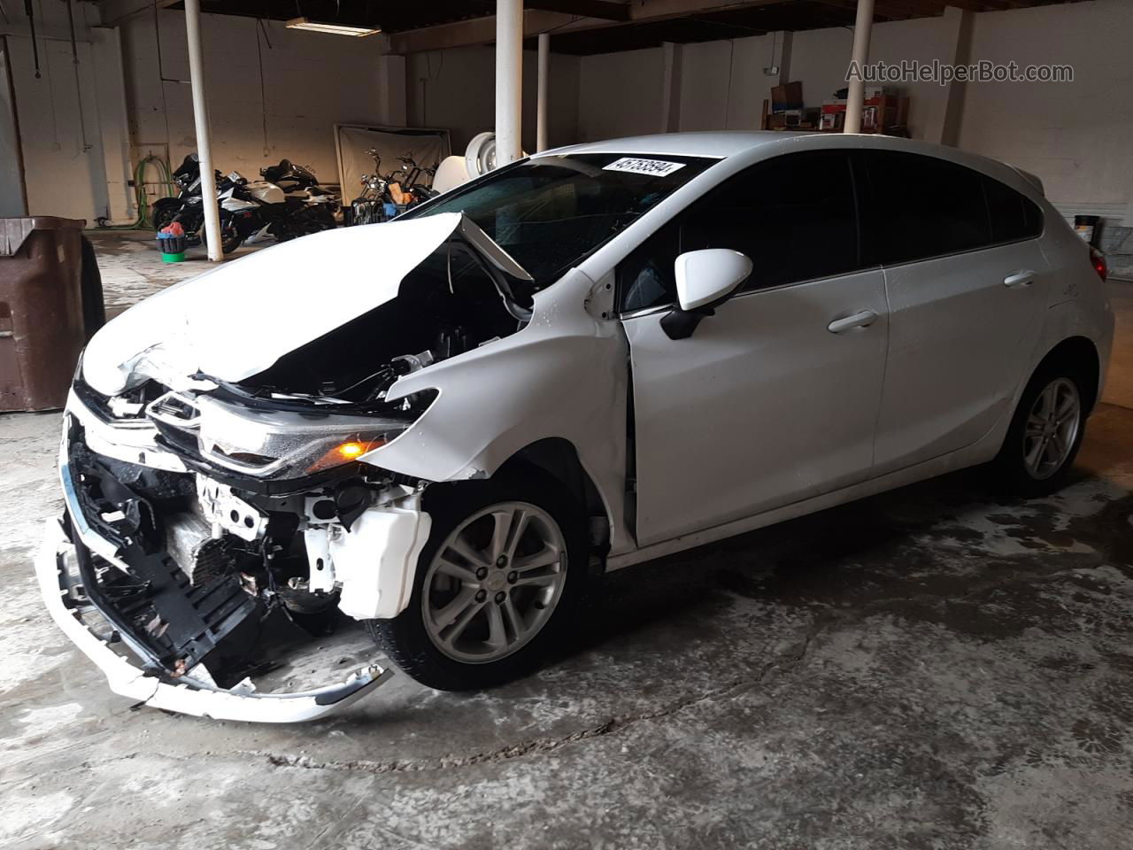 2018 Chevrolet Cruze Lt White vin: 3G1BE6SM4JS521755