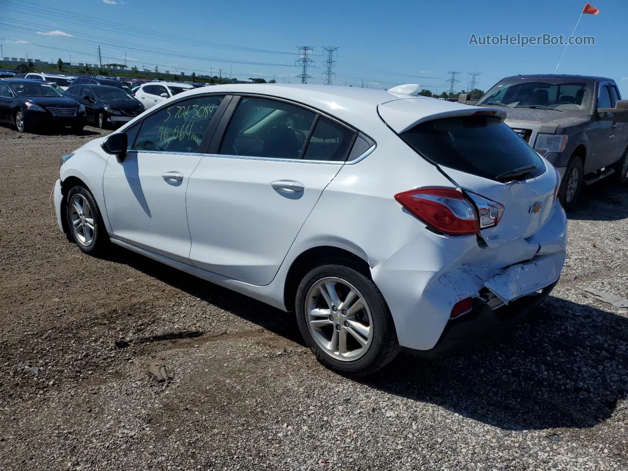 2017 Chevrolet Cruze Lt White vin: 3G1BE6SM5HS581425