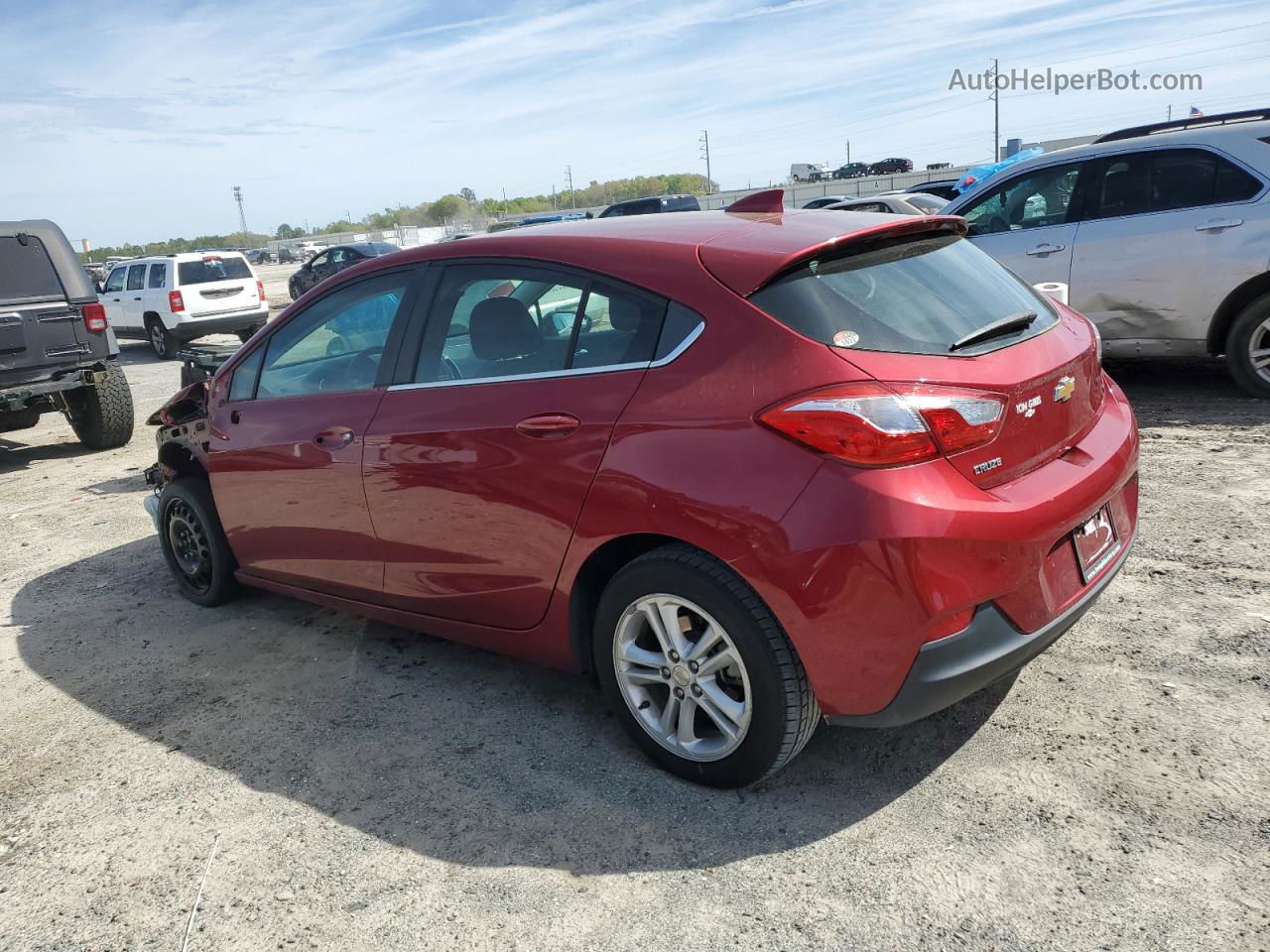 2018 Chevrolet Cruze Lt Red vin: 3G1BE6SM5JS575713