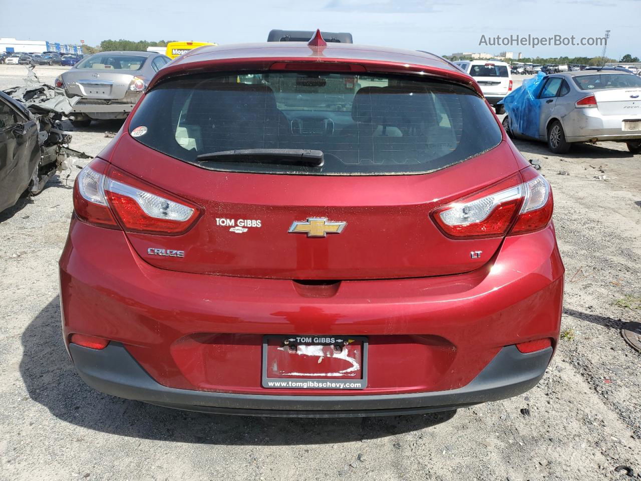 2018 Chevrolet Cruze Lt Red vin: 3G1BE6SM5JS575713