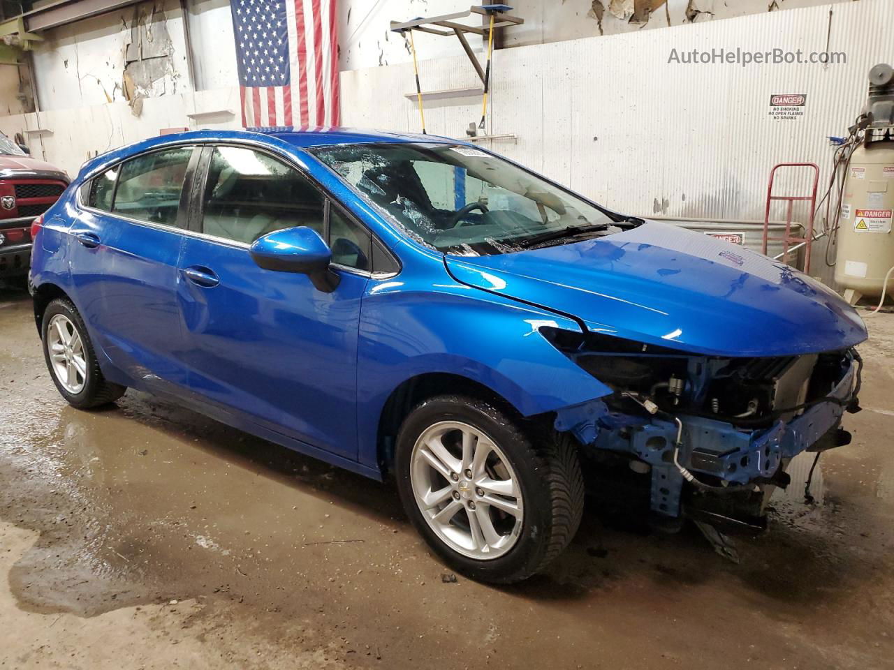 2018 Chevrolet Cruze Lt Blue vin: 3G1BE6SM5JS652094