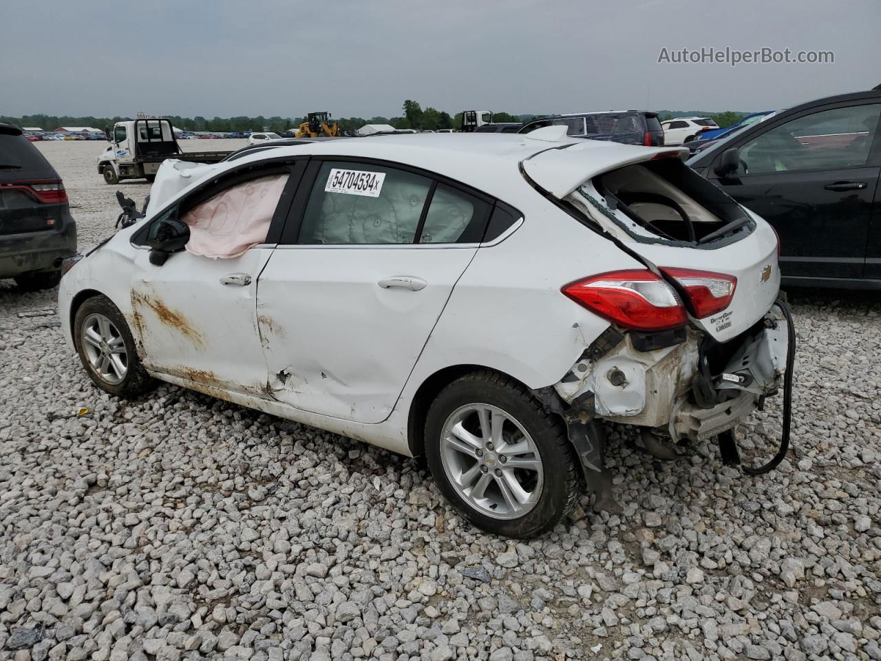 2017 Chevrolet Cruze Lt White vin: 3G1BE6SM6HS600967