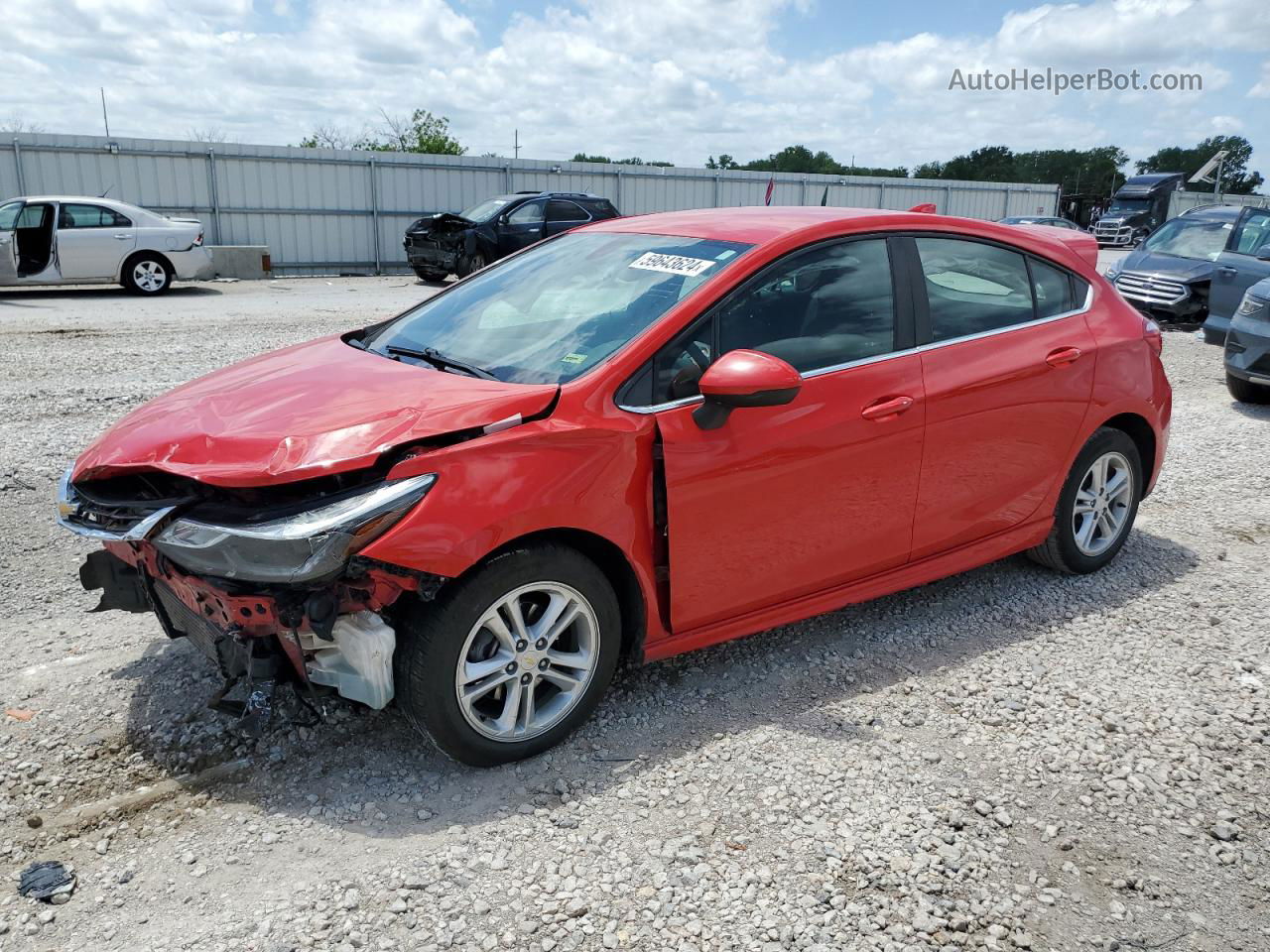 2018 Chevrolet Cruze Lt Red vin: 3G1BE6SM6JS589314