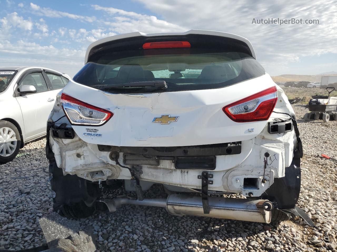 2018 Chevrolet Cruze Lt White vin: 3G1BE6SM6JS649690