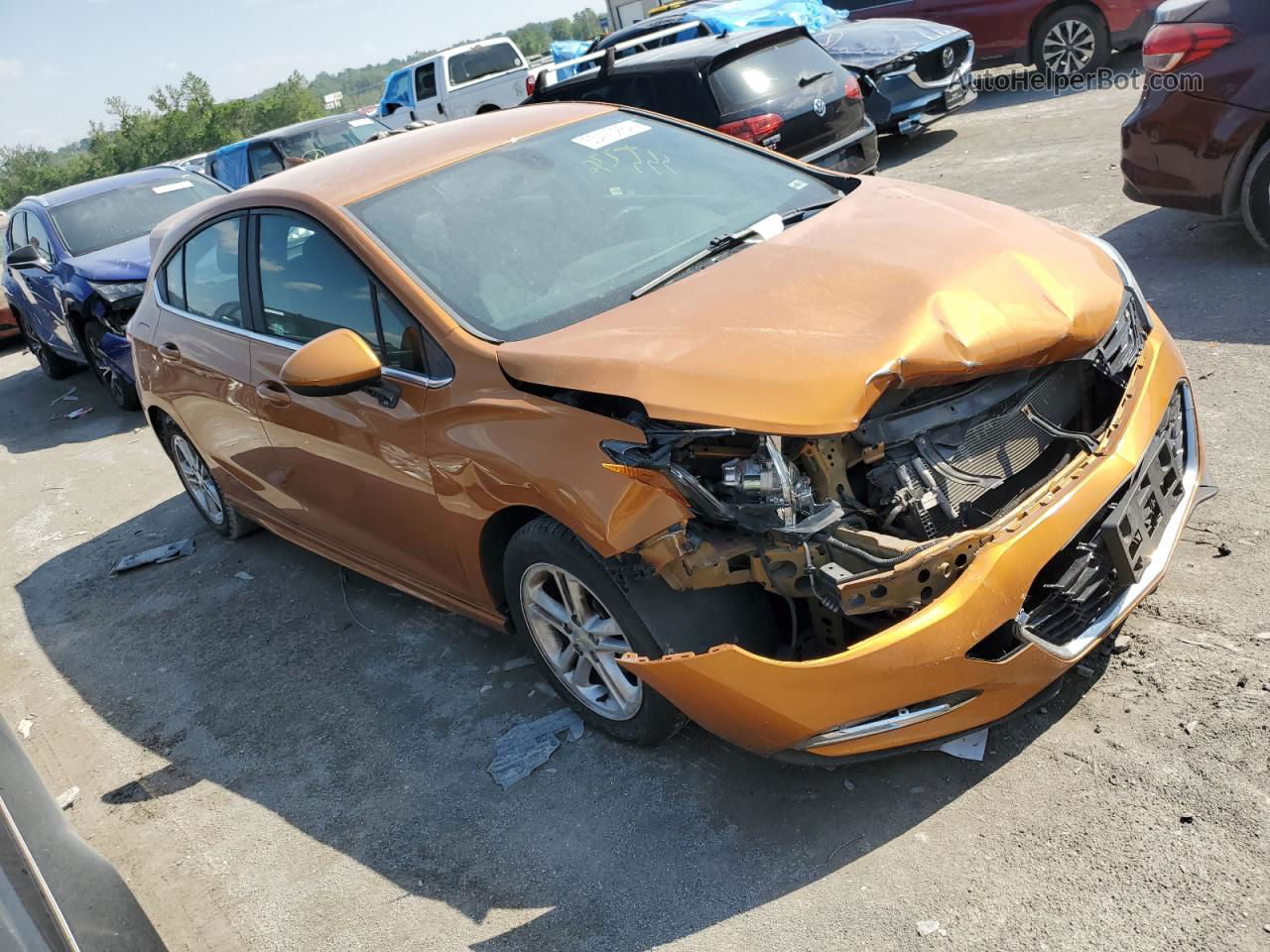 2017 Chevrolet Cruze Lt Orange vin: 3G1BE6SM7HS539080