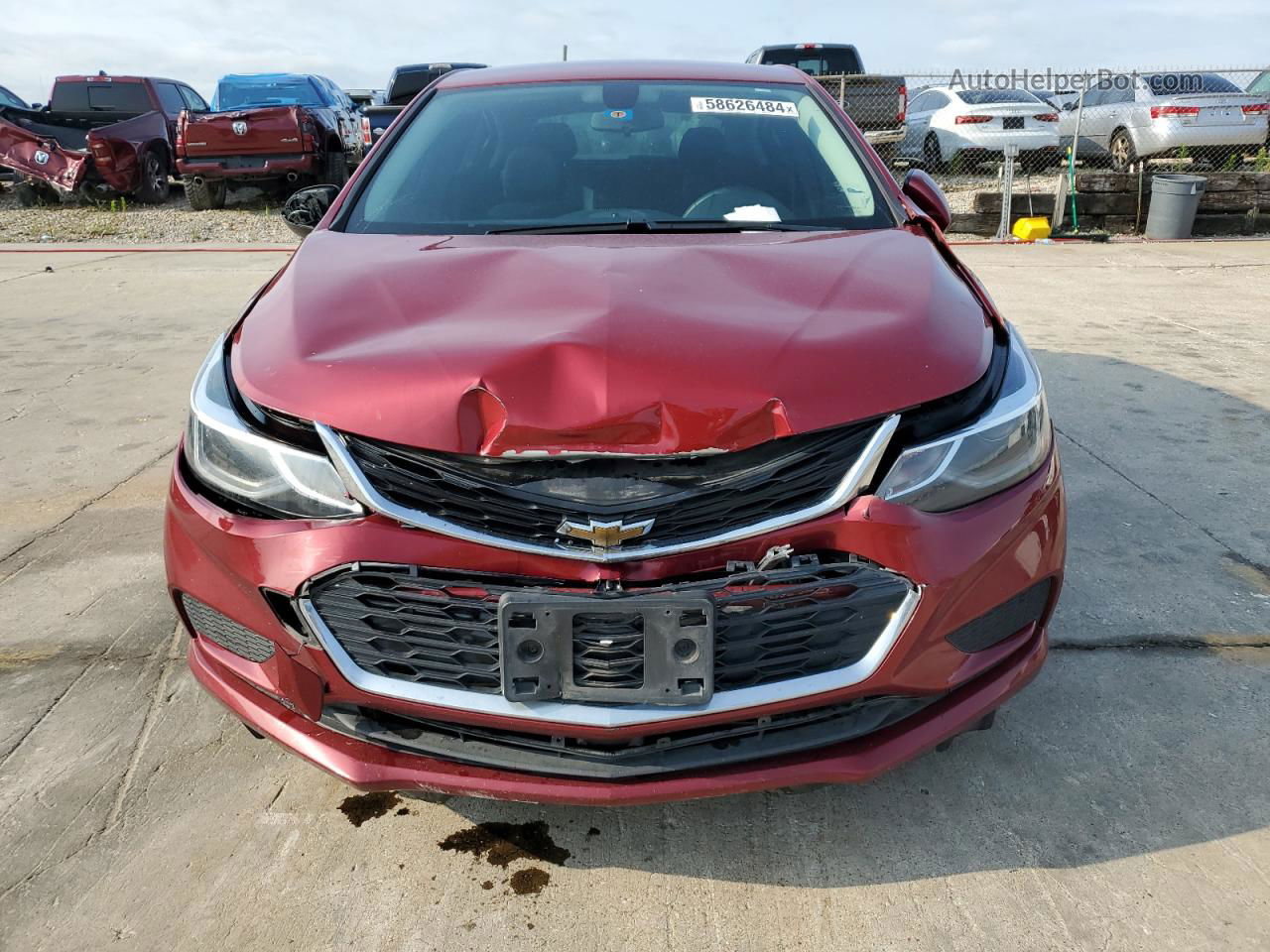 2018 Chevrolet Cruze Lt Red vin: 3G1BE6SM7JS587121