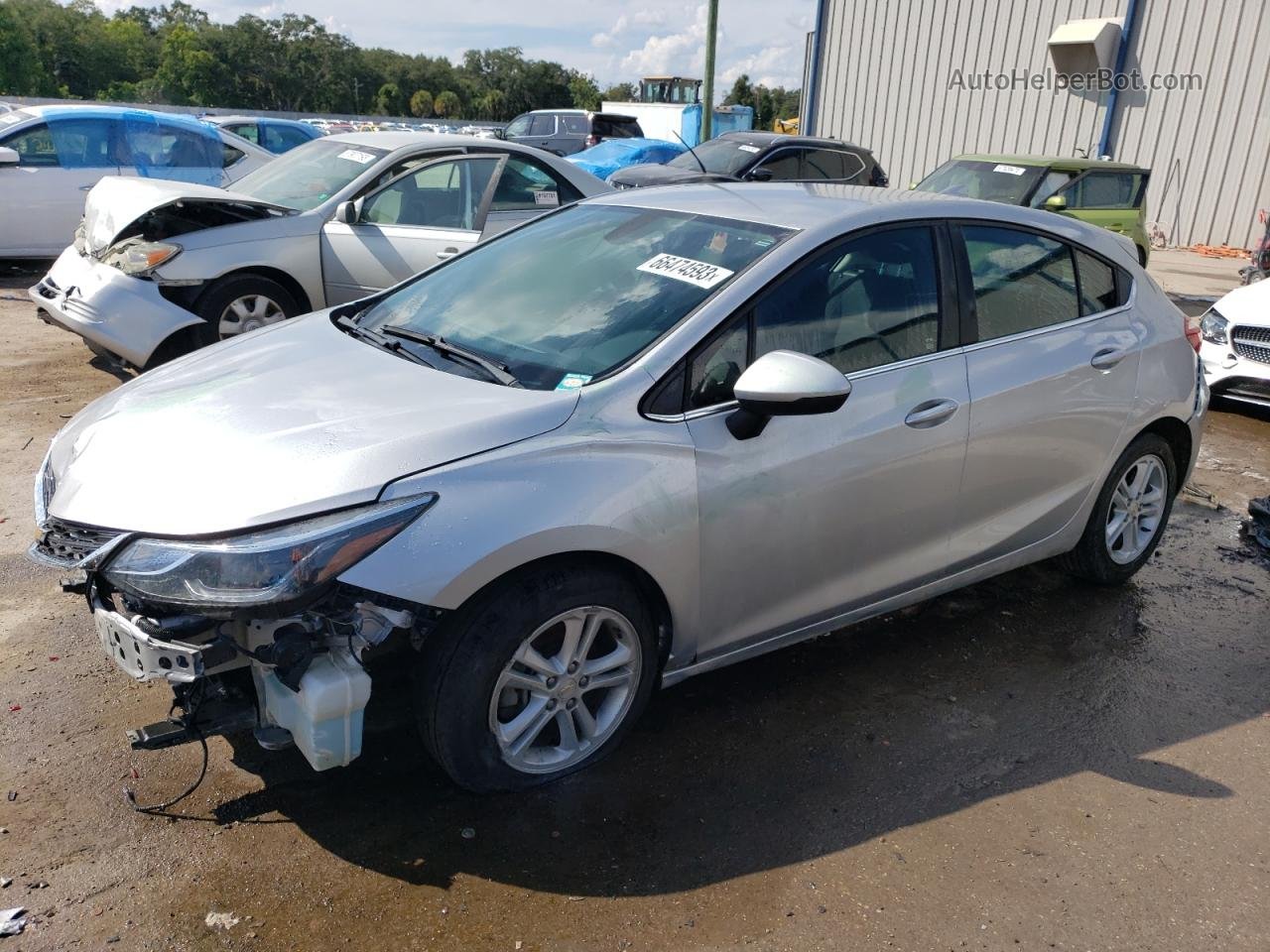 2018 Chevrolet Cruze Lt Silver vin: 3G1BE6SM7JS637824