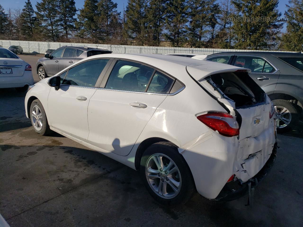 2018 Chevrolet Cruze Lt White vin: 3G1BE6SM8JS652297