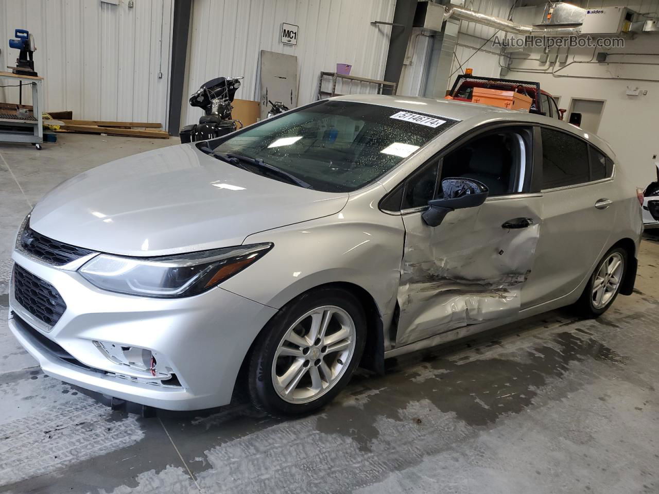 2017 Chevrolet Cruze Lt Silver vin: 3G1BE6SM9HS537881