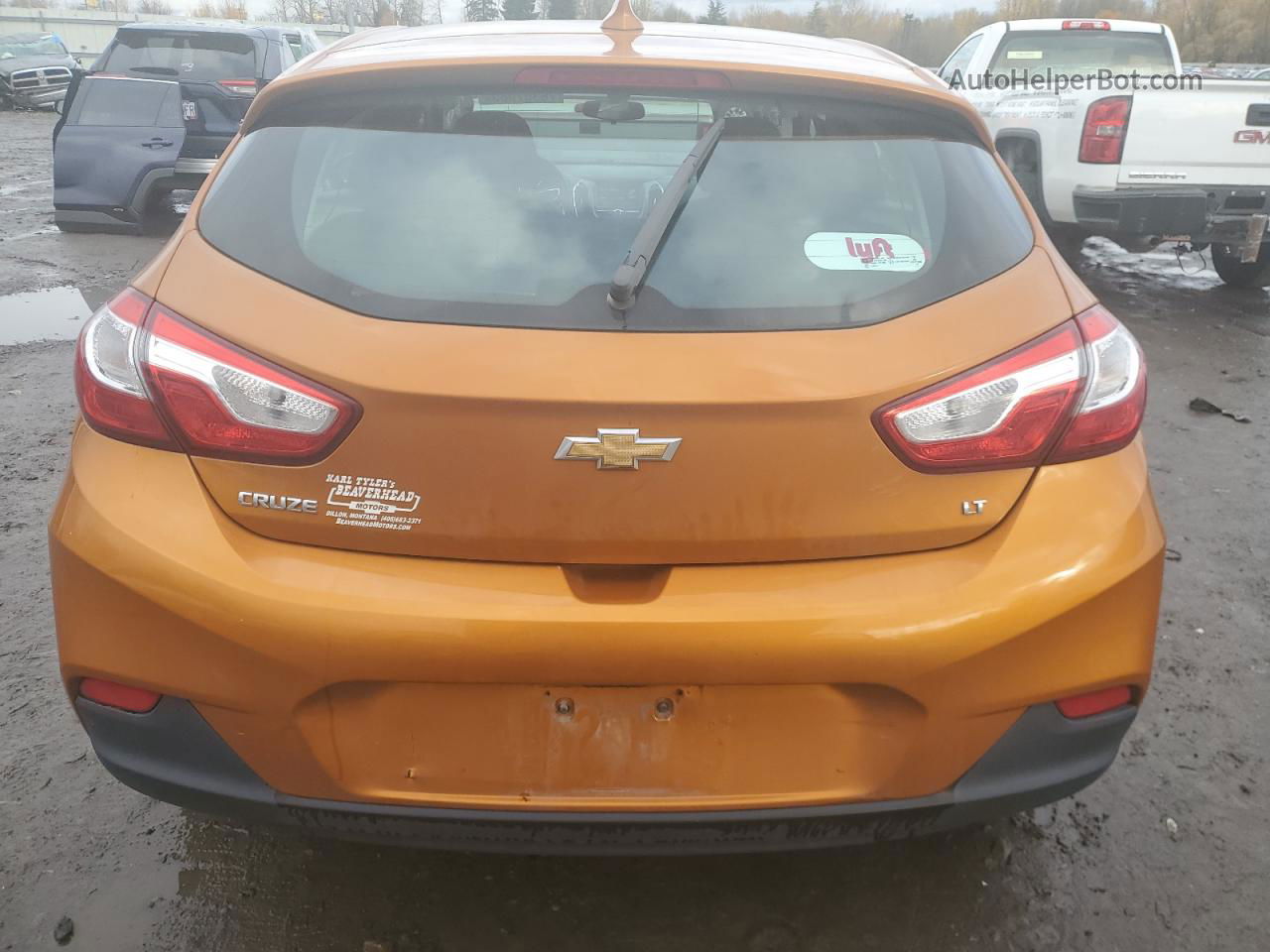 2017 Chevrolet Cruze Lt Orange vin: 3G1BE6SM9HS579449