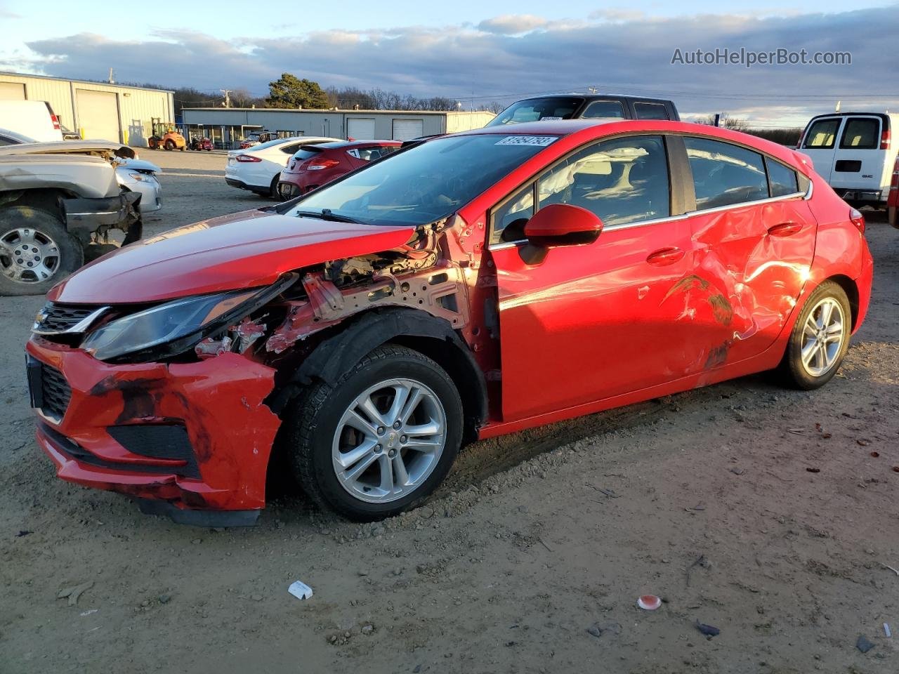 2017 Chevrolet Cruze Lt Red vin: 3G1BE6SM9HS584778