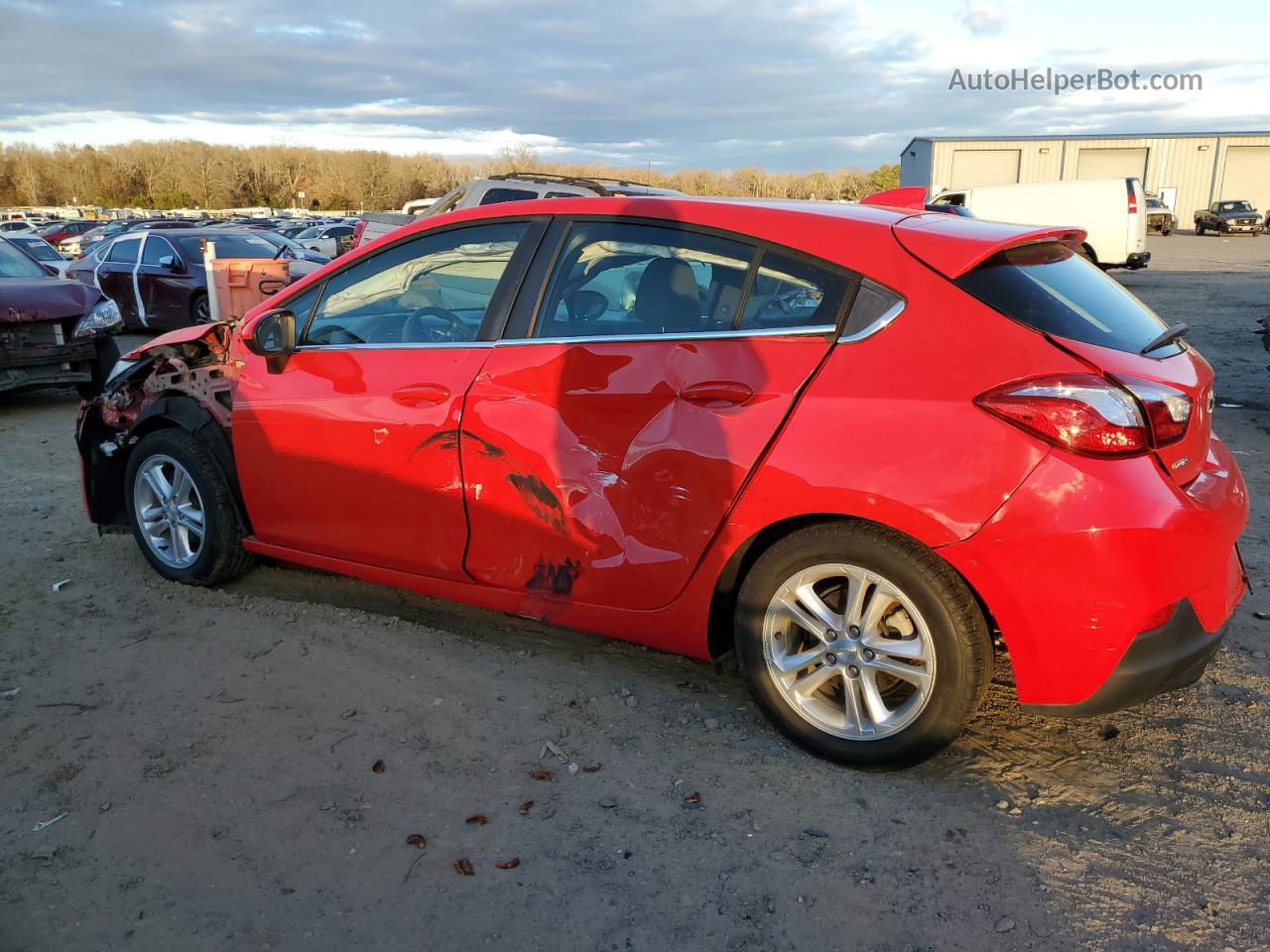 2017 Chevrolet Cruze Lt Red vin: 3G1BE6SM9HS584778