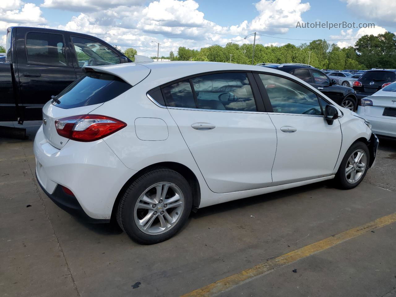 2018 Chevrolet Cruze Lt White vin: 3G1BE6SMXJS653337