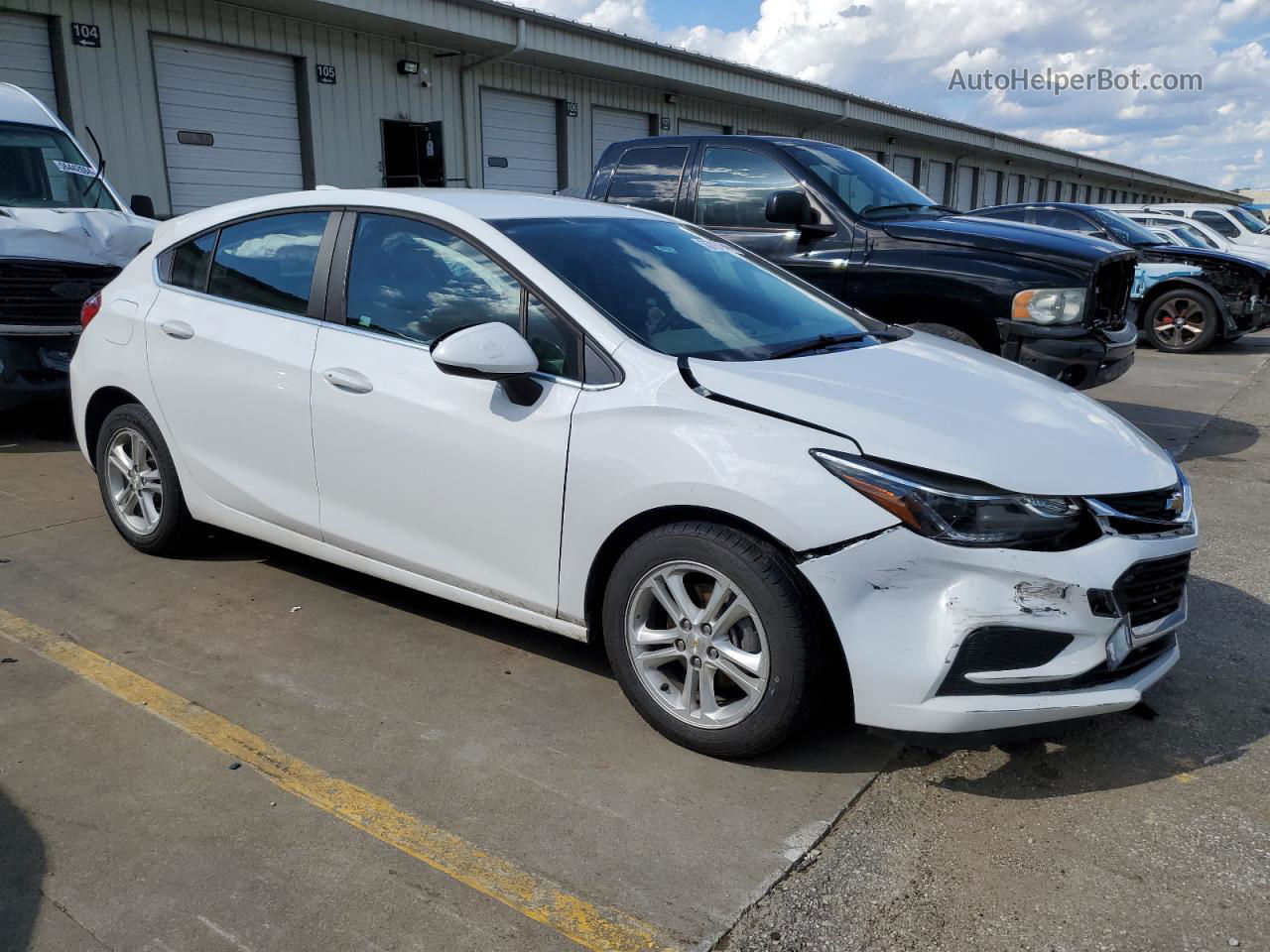 2018 Chevrolet Cruze Lt White vin: 3G1BE6SMXJS653337