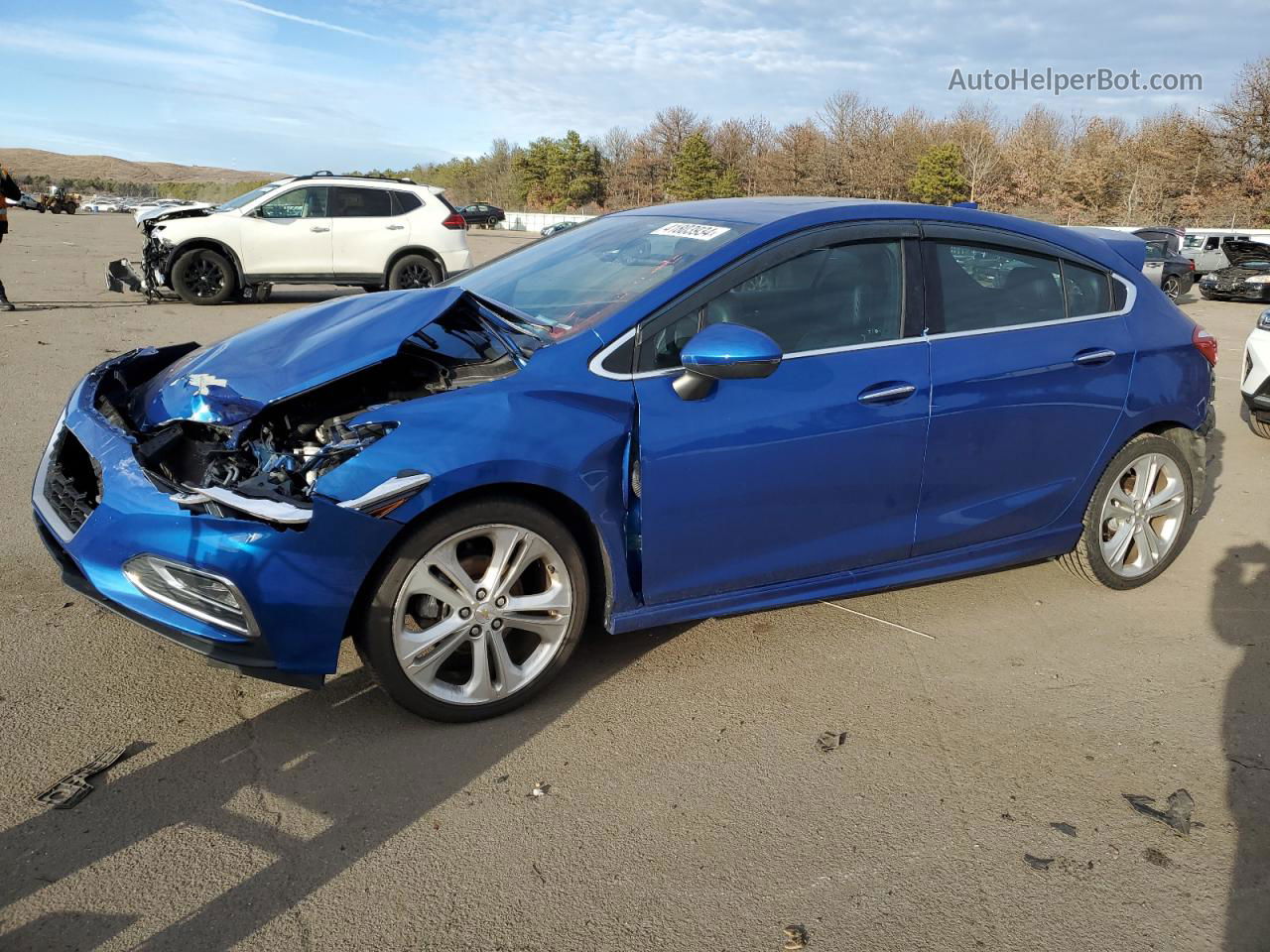 2018 Chevrolet Cruze Premier Синий vin: 3G1BF6SM4JS571374