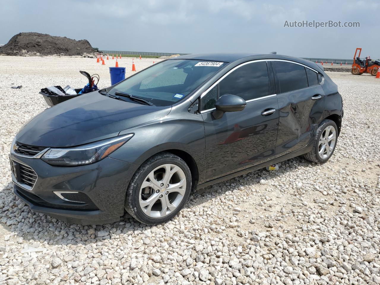 2018 Chevrolet Cruze Premier Gray vin: 3G1BF6SM7JS650585